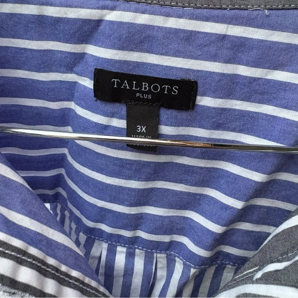Talbots Boyfriend Shirt - Mixed Sailor Stripe I Size: 3X - Picture 8 of 8